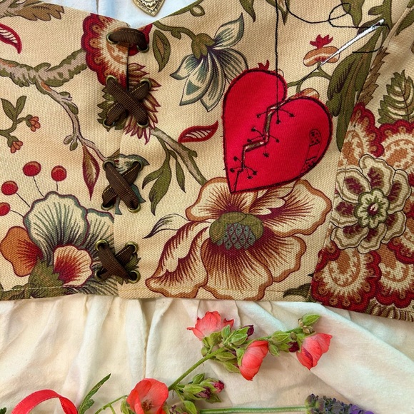 Handmade fairytale corset, Victorian L, XL. Bust 40-44, waist 32/43 - Picture 5 of 5